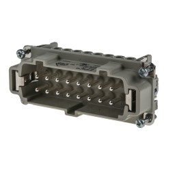 1 pcs - Epic Contact Connector Insert, 16 Way, 16A, Male, H-BE, Cable Mount, 600 V