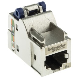 1 pcs - Schneider Electric Actassi Series Female RJ45 Connector, Cable Mount, Cat6a, F/FTP, F/UTP, S/FTP, SF/UTP, U/FTP Shield