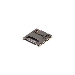 10 pcs : MSD-8-A - Memory Card Connectors 9 Positions, Push In, Auto Eject Out, SMT, 1.29 mm Height Above Board,