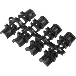 1 pcs - MH Connectors MHDTZK-BK Series Zinc D Sub Backshell, 15 Way, Strain Relief