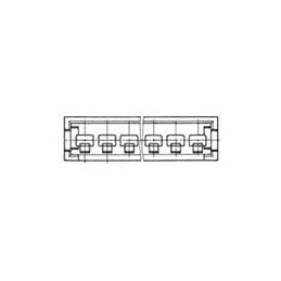 10 pcs : 280630 - Headers & Wire Housings 6 POS RECPT