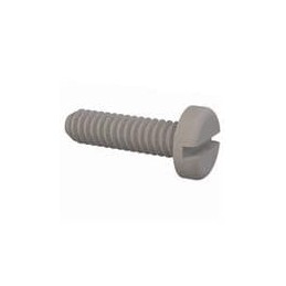10 pcs : 010256P031 - Screws & Fasteners Pan Slotted Screw, 2-56 Thread, 5/16 Lg, Natural, Nylon