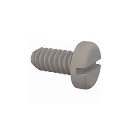 10 pcs : 010440P025 - Screws & Fasteners Pan Slotted Screw, 4-40 Thread, 1/4 Lg, Natural,Nylon