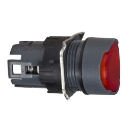 1 pcs - Schneider Electric Harmony XB6 Series Red Illuminated Spring Return Push Button Head, 16mm Cutout, IP65