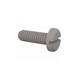 10 pcs : 010832P050 - Screws & Fasteners Pan Slotted Screw, 8-32 Thread, 1/2 Lg, Natural,Nylon
