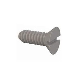10 pcs : 020440A031 - Screws & Fasteners 82 Slotted CSK Screw, 4-40 Thread, 5/16 Lg, Flat,Natural,Nylon