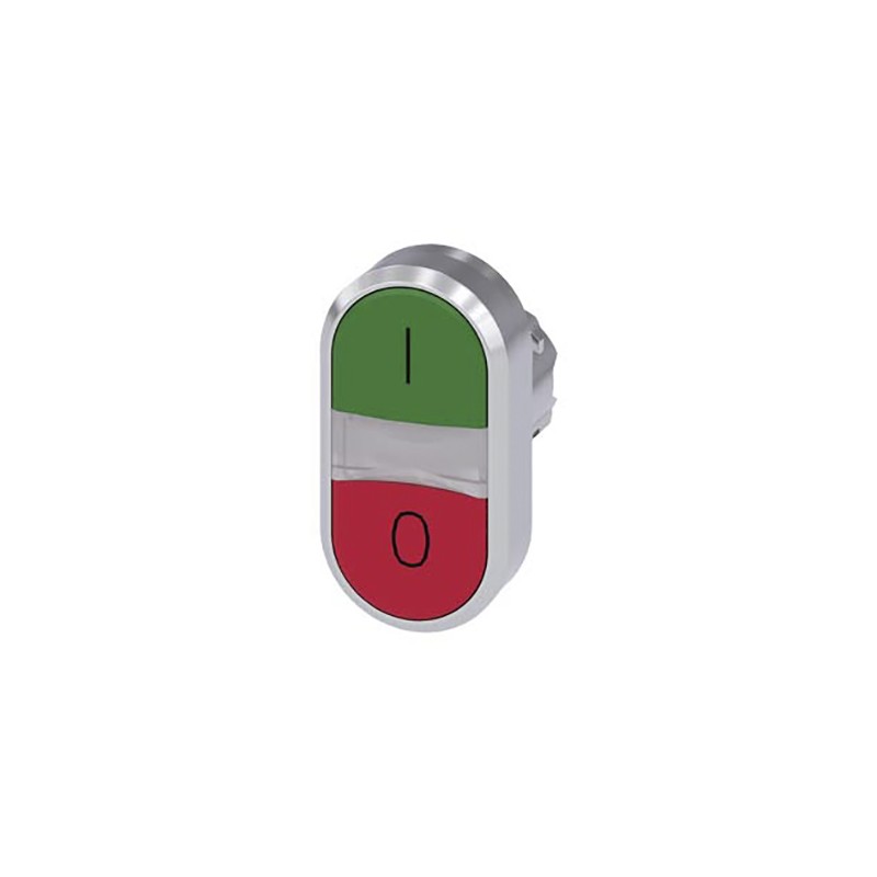 1 pcs - Siemens SIRIUS ACT Series Green, Red Momentary Push Button Head, 22mm Cutout, IP66, IP67, IP69K