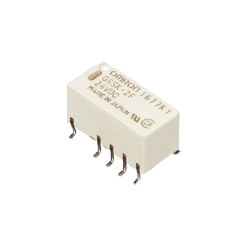 1 pcs - Omron Surface Mount Latching Signal Relay, 3V dc Coil, 2A Switching Current, DPDT