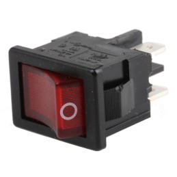 1 pcs - Marquardt Illuminated DPST, On-None-Off Rocker Switch Panel Mount