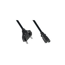 10 pcs : 360007-01 - Test Equipment Power Cords INTL 2.5M 2X.075 C7 EUROCORD (BLACK)
