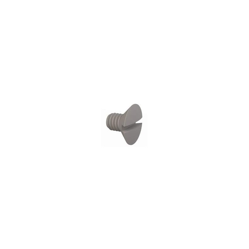 10 pcs : 50M040070L006 - Screws & Fasteners 90 Slotted CSK Screw, M4 X .7 Thread, 6mm Lg, Oval, Natural, Nylon