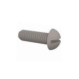 10 pcs : 010356R031 - Screws & Fasteners Round Slotted Screw, 3-56 Thread, 5/16 Lg, Natural, Nylon