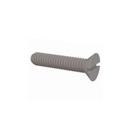 10 pcs : 022520A125 - Screws & Fasteners 82 Slotted CSK Screw, 1/4-20 Thread, 1 1/4 Lg, Flat, Natural, Nylon