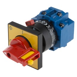 1 pcs - Kraus & Naimer 3P Pole Panel Mount Isolator Switch - 20A Maximum Current, 5.5kW Power Rating, IP65