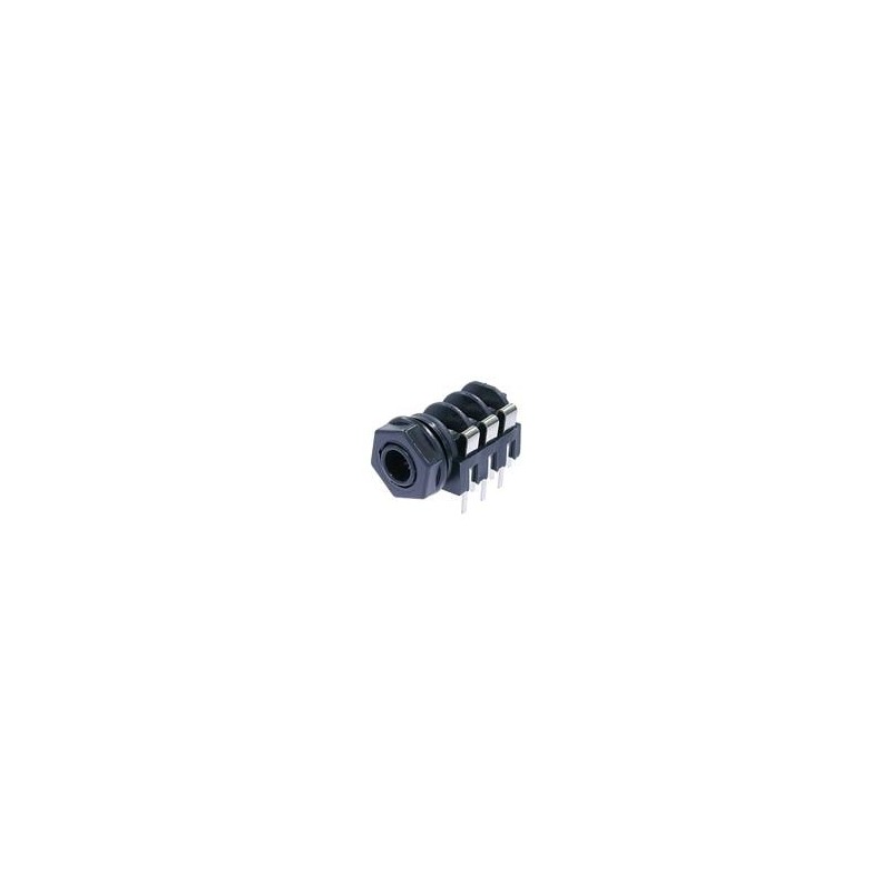 10 pcs : NMJ6HFD3 - Phone Connectors 1/4' STERO JCK SWTCH FULL TRD NSE PC HOR