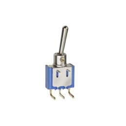 1 pcs - APEM Toggle Switch, Panel Mount, (On)-Off-(On), SPDT, Solder Lug Terminal, 30 V dc, 125V ac