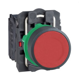 1 pcs - Schneider Electric XB5 Series Push Button, 22mm Cutout, 1 NO + 1 NC, 600V, IP66, IP67, IP69