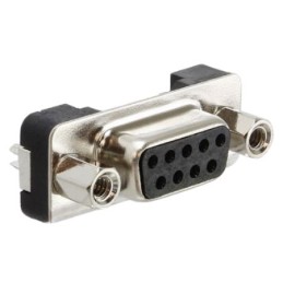 1 pcs - Norcomp 191 9 Way Vertical Panel Mount D-sub Connector Socket, 2.75mm Pitch, with Boardlocks