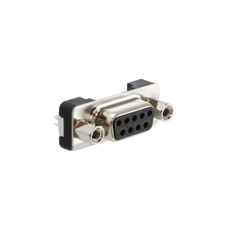 1 pcs - Norcomp 191 9 Way Vertical Panel Mount D-sub Connector Socket, 2.75mm Pitch, with Boardlocks