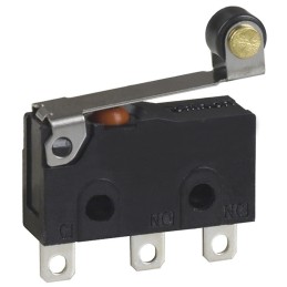 1 pcs - Omron Roller Lever Micro Switch, Solder Terminal, 100 mA @ 30 V dc, SPDT, IP67