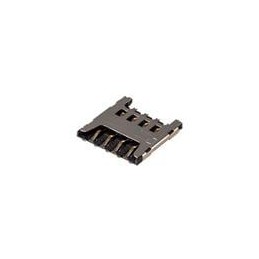 10 pcs : MSIM-9-B - Memory Card Connectors 8 Positions, Push In, Pull Out, SMT, 1.5 mm Height Above Board,
