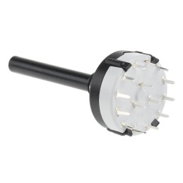 1 pcs - Lorlin, 4 Position 3PST Rotary Switch, 150 mA @ 250 V ac, Through Hole
