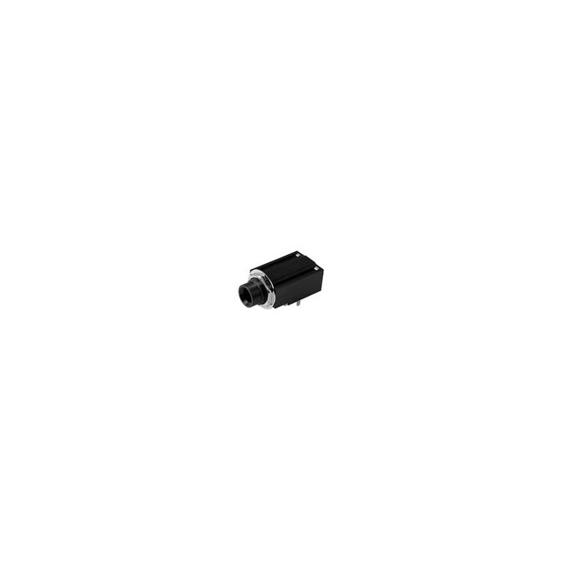 10 pcs : SJ-63043H - Phone Connectors audio jack, 6.35 mm, horizontal, 3 conductor, through hole, 2 switches, w/ nut
