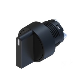 1 pcs - RS PRO 3 Position Selector Switch Head, 22.5mm Cutout, Black Handle