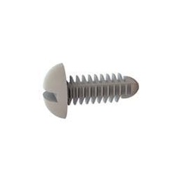 10 pcs : 27SC2520R062 - Screws & Fasteners Barbed Fastener, Slotted Round, .625 Length, Natural,Nylon, 1/4 Thread, .203 Hole