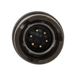 1 pcs - Amphenol, PT 6 Way Cable Mount MIL Spec Circular Connector Plug, Pin Contacts,Shell Size 10, Bayonet, MIL-DTL-26482