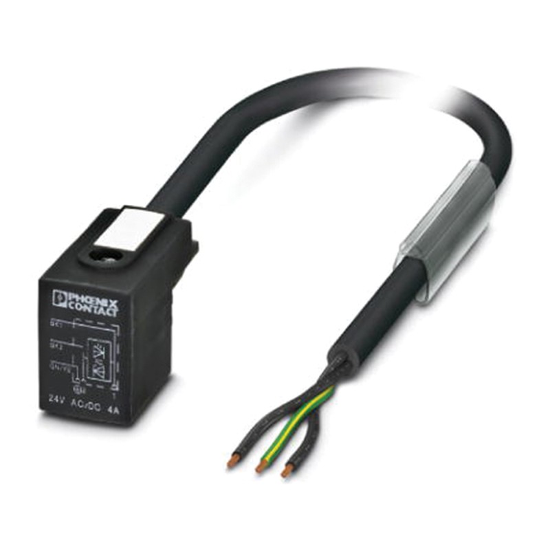 1 pcs - Phoenix Contact Male 3 way DIN 43650 Form B to Sensor Actuator Cable, 5m