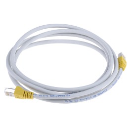 1 pcs - Telegartner Cat6a Male RJ45 to Male RJ45 Ethernet Cable, S/FTP, Grey LSZH Sheath, 2m