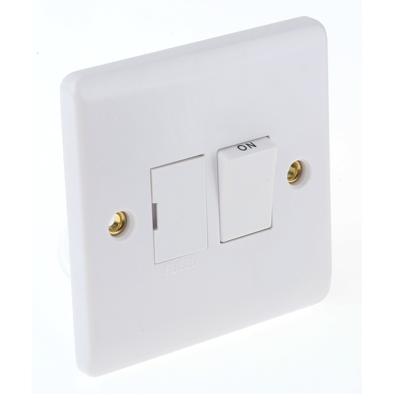 1 pcs - RS PRO 13A, 2 Gang Switched Fused Spur