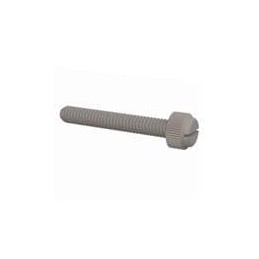 10 pcs : 092520175TEG - Screws & Fasteners Slotted Thumb Screw, 1/4-20 Thread, 1 3/4 Lg, Natural, Nylon