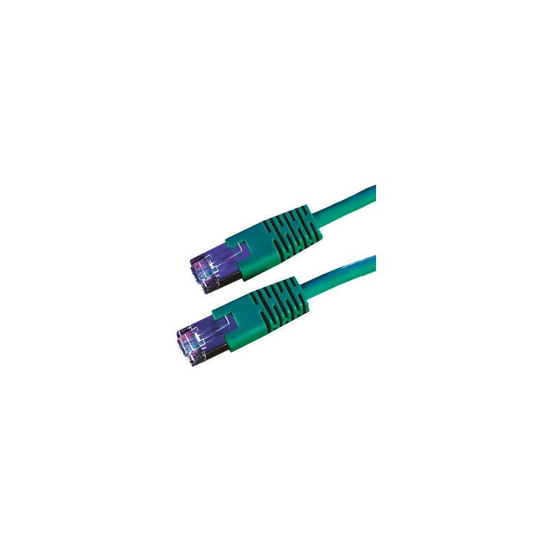 1 pcs - Roline Cat6 Male RJ45 to Male RJ45 Ethernet Cable, S/FTP, Green PVC Sheath, 10m