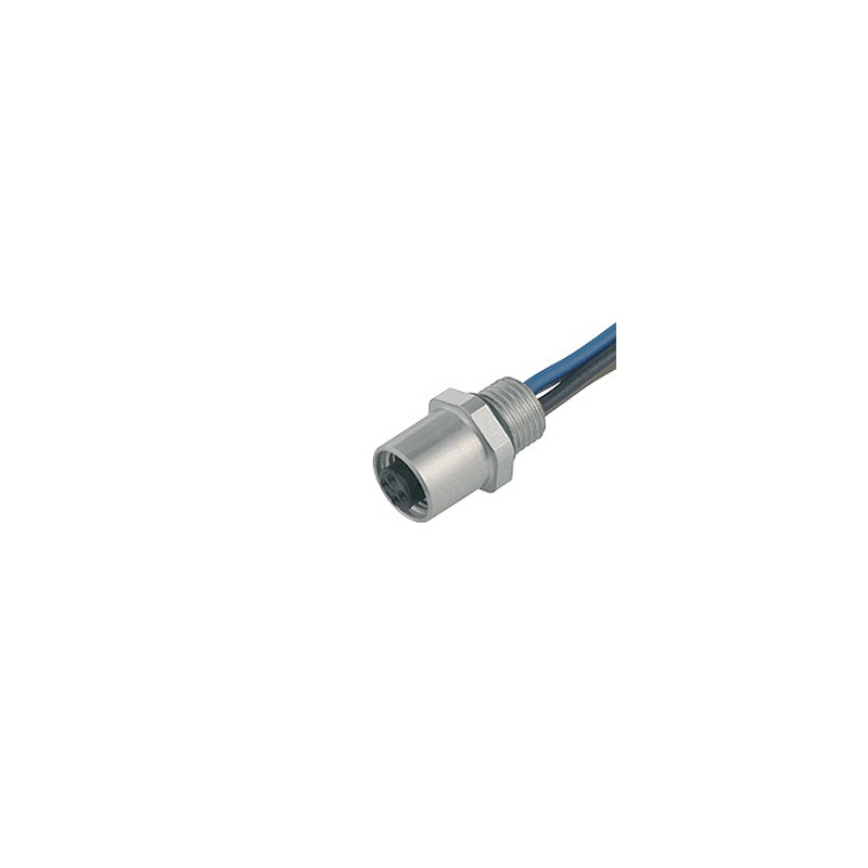 1 pcs - Binder Circular Connector, 4 Contacts, Panel Mount, M5 Connector, Socket, Female, IP67, 707 Series