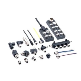 1 pcs - Amphenol Circular Connector, 4 Contacts, Panel Mount, M12 Connector, Plug, Male, IP67, M Series