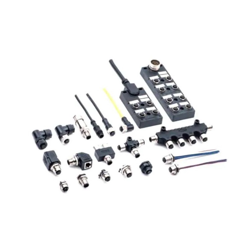 1 pcs - Amphenol Circular Connector, 4 Contacts, Panel Mount, M12 Connector, Plug, Male, IP67, M Series