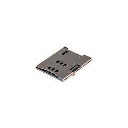 10 pcs : SIM-1-A - Memory Card Connectors 8 Positions, Push In-Auto Eject Out, SMT, 1.85 mm Height Above Board,