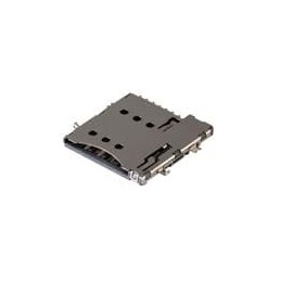 10 pcs : SIM-3-A - Memory Card Connectors 8 Positions, Push In, Auto Eject Out, SMT, 2.3 mm Height Above Board,