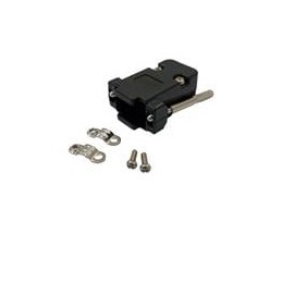 10 pcs : DB25-HD-PN-TS - D-Sub Backshells 25P HOOD THMB SCREW CHROME PLASTIC