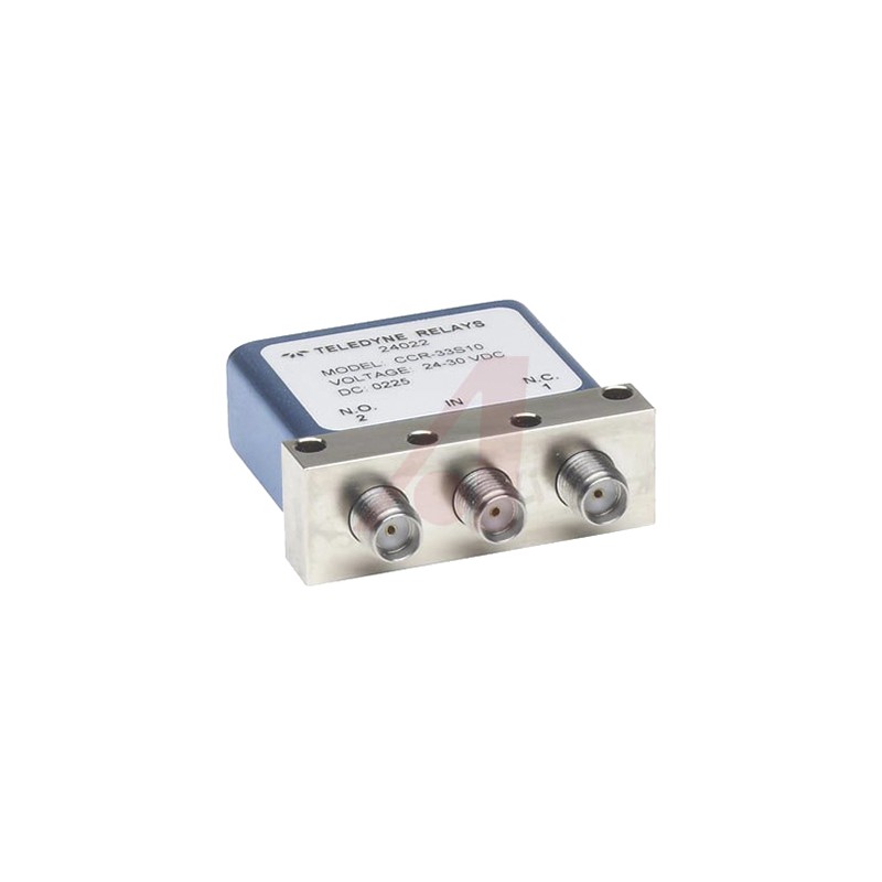 1 pcs - Teledyne RF Switch, SPDT, SMB Female Connector, 18GHz Max, 60dB Isolation, 20ms, 50Ω Output