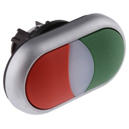 1 pcs - Eaton RMQ Titan M22 Series Green, Red Illuminated Momentary Push Button Head, 22mm Cutout, IP66
