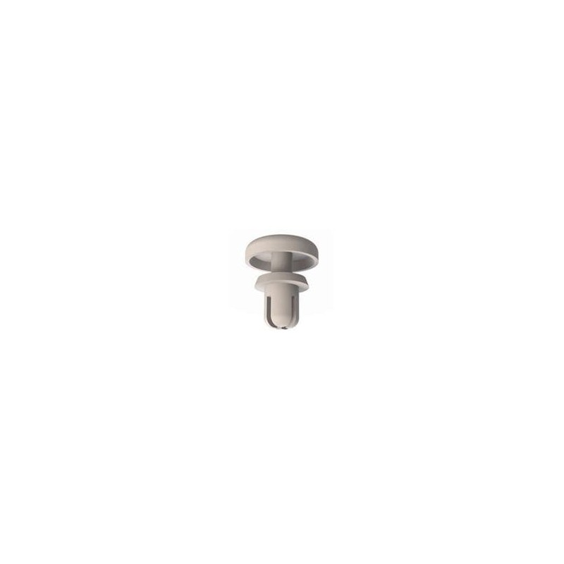 10 pcs : 27SR0010 - Screws & Fasteners Snap Rivet, .123-.127 Hole, .050-.100 Panel Thk, Black, Nylon, .254 OD