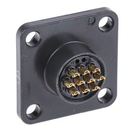 1 pcs - Hirose Circular Connector, 10 Contacts, Panel Mount, Miniature Connector, Socket, Male, IP67, IP68, HR34B Series
