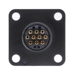 1 pcs - Hirose Circular Connector, 10 Contacts, Panel Mount, Miniature Connector, Socket, Male, IP67, IP68, HR34B Series