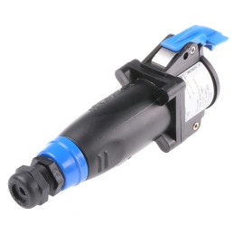 1 pcs - Emerson Network Power Cable Mount 2P + E Industrial Power Socket ATEX, IECEx, Rated At 16A, 200-250 Vac 50/60Hz