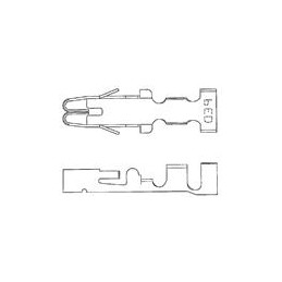 10 pcs : 12020400-L - Automotive Connectors FEMALE UNPLATED CBL RANG 5.10-3.55MM