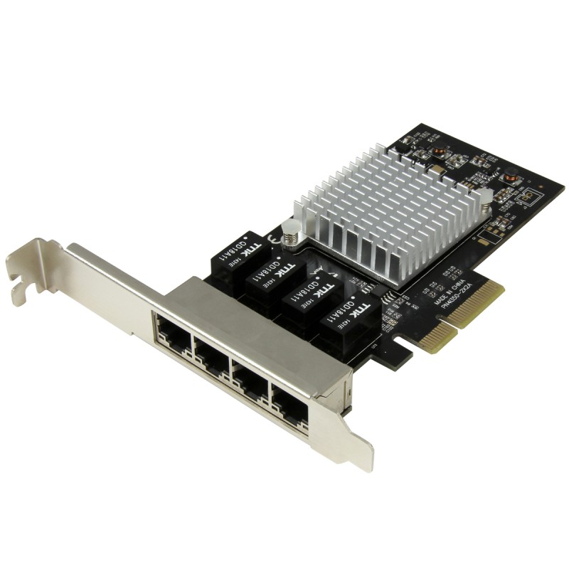 1 pcs - Startech 4 Port PCIe RJ45 Network Card, 10/100/1000Mbit/s