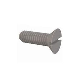 10 pcs : 0231218A100 - Screws & Fasteners 82 Slotted CSK Screw, 5/16-18 Thread, 1 Lg, Flat, Natural, Nylon